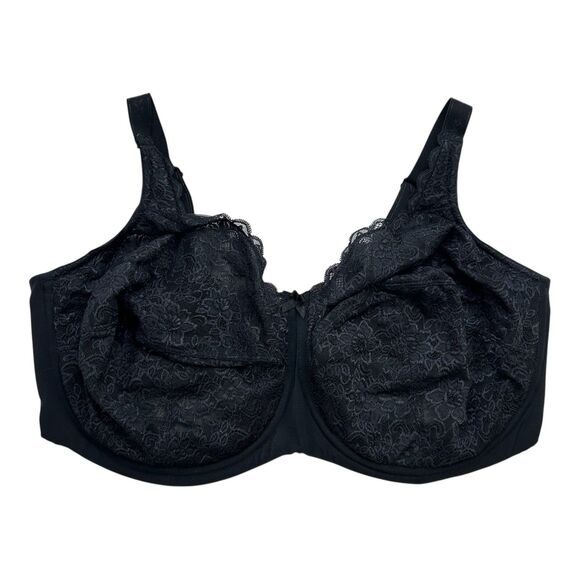 Elila Other - Elila Isabella Stretch Lace Bra Women's Size 46J Black Full Coverage Underwire